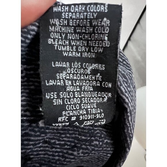 No Boundaries Mens Vintage Gray Graphic Button Up Motorcycle Camp Shirt Small - Picture 8 of 8